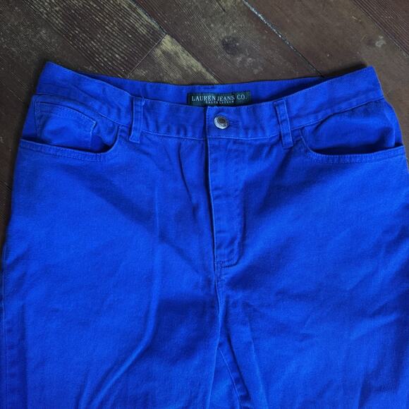 Vintage RALPH LAUREN Jeans Co.Electric Blue Straight Leg Mom Jeans Geek Indie 10 - Picture 2 of 6